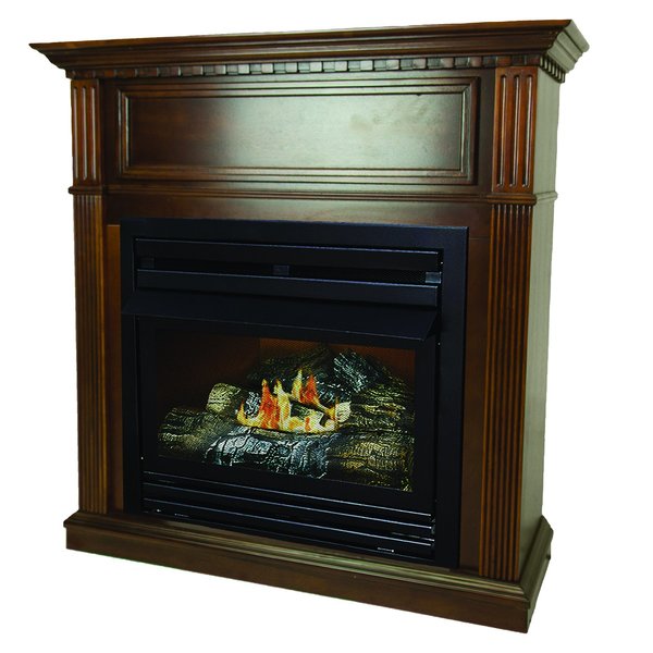 Pleasant Hearth 42 VentFree Dual Fuel Fireplace  Cherry finish VFF2-PH26D